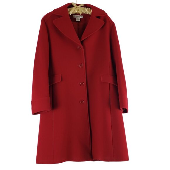 Preston & York Jackets & Blazers - Preston & York Women Red Lined Wool 3/4 Length Coat 12, Excellent Condition